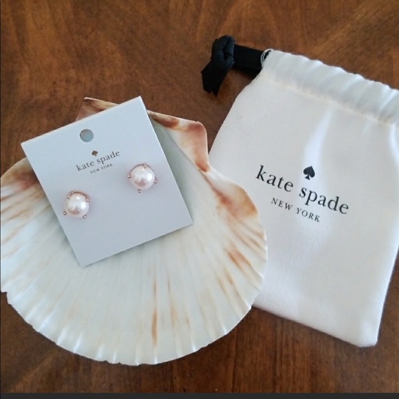 kate spade Jewelry - ♠️ NEW Kate Spade Rose Gold Pearl Earrings